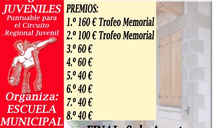 XXVI MEMORIAL JESÚS OCHOA BOLO PALMA – Fase Clasificatoria